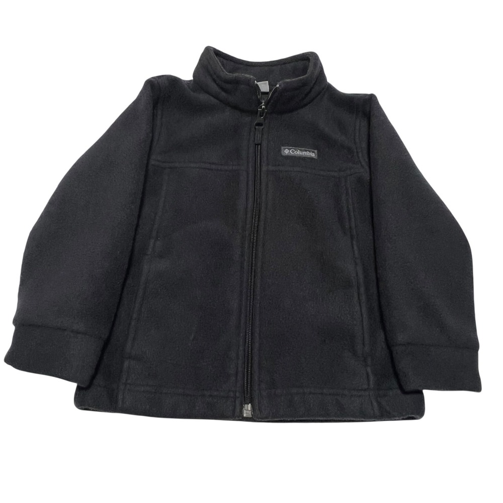 Columbia Kids Black Fleece Jacket Full Zip Mock Neck Size 3T‎ Toddler Coat